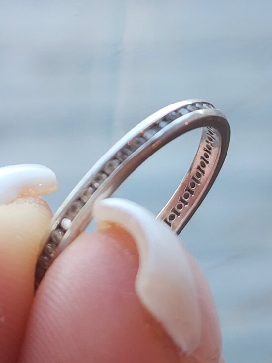 Jewelry - 10k Diamond Eternity Wedding Anniversary Band - stacking ring in white gold